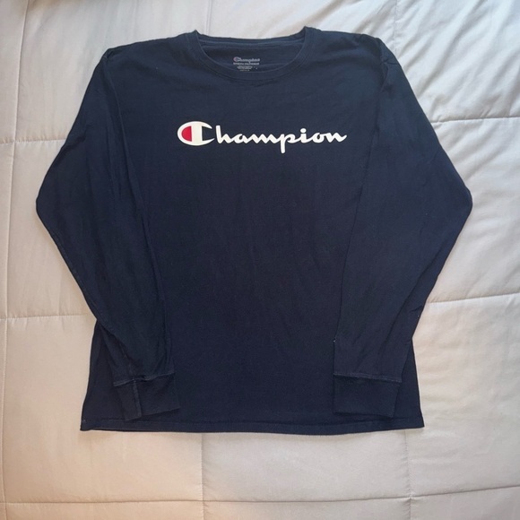 Champion Other - Champion Dark Blue Crewneck Long Sleeve Tee in Size Large Men’s
